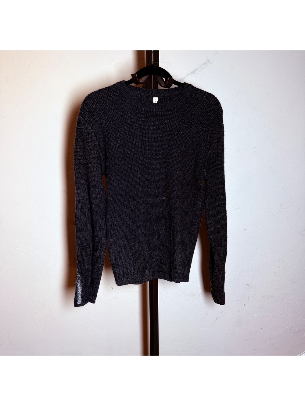 Lululemon Dark Gray Waffle Knit Sweater Size Small